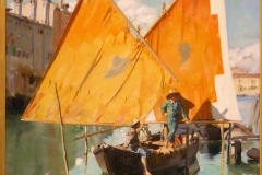 les voiles jaunes à Venise - Gustave Surand 1885